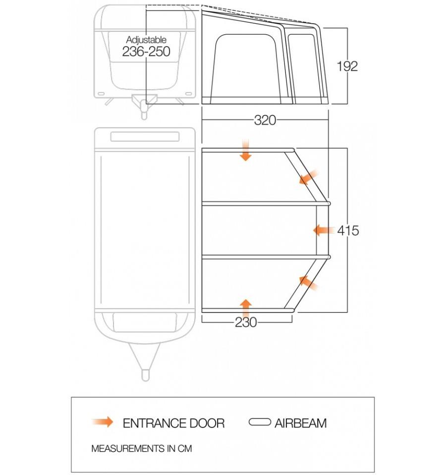 Vango Florence 420 All Season Residential Caravan Inflatable Awning