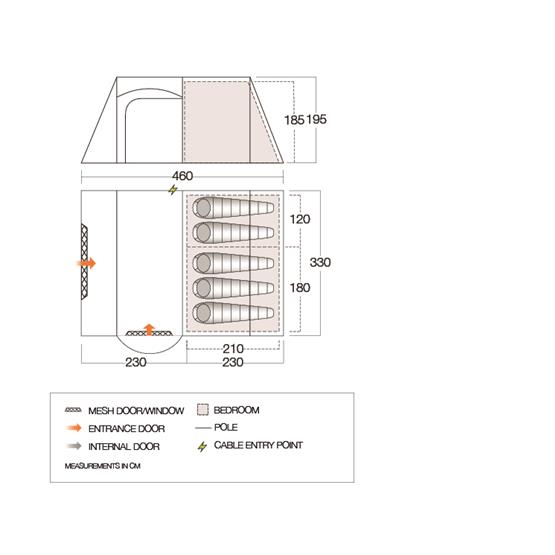 Vango Osiris 500 Poled Family Tent (2022) image 43