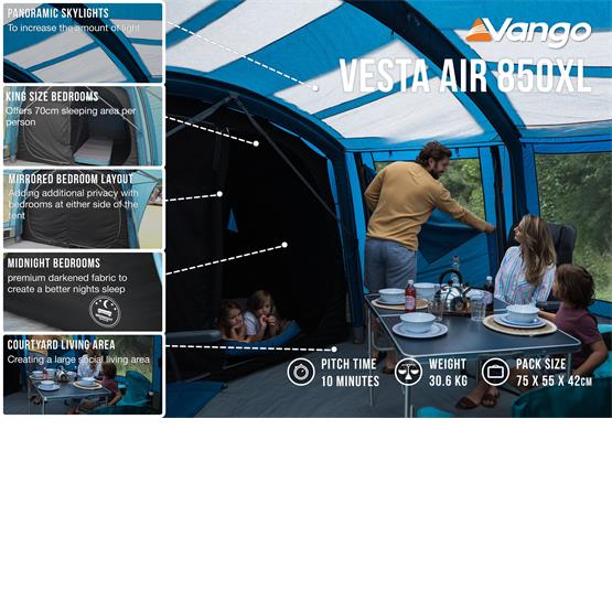 Vango Vesta Air 850XL Family Tent (2022) image 7