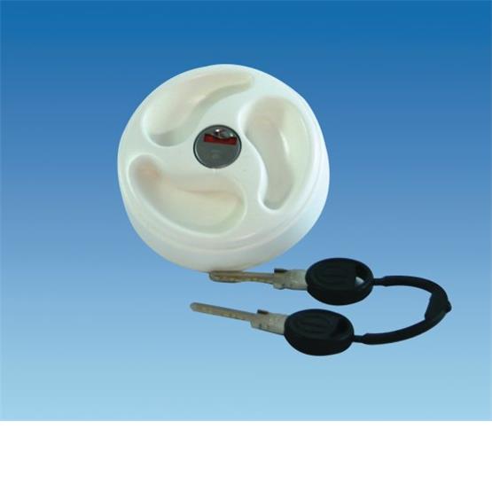 Water filler cap with 2 keys, white