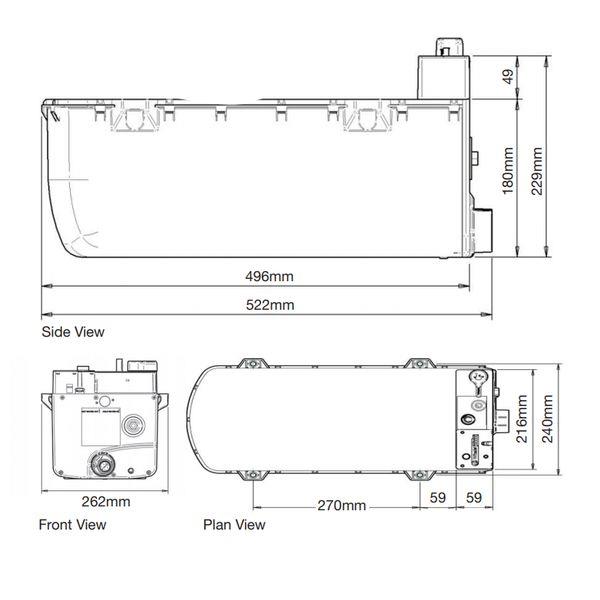 Whale Expanse Onboard Water Heater Gas and Electric with Flue Kit