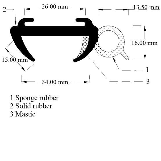 Window Rubber rubber 35mm