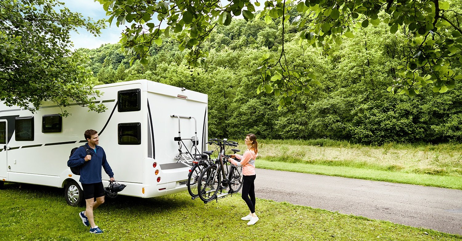 Easily fit a Thule bike rack to your Swift Caravan or Motorhome