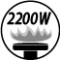 Burner output 2200W