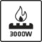 Burner output 3000W