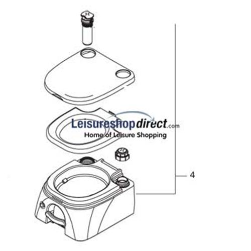 Dometic Top Part Toilet Complete