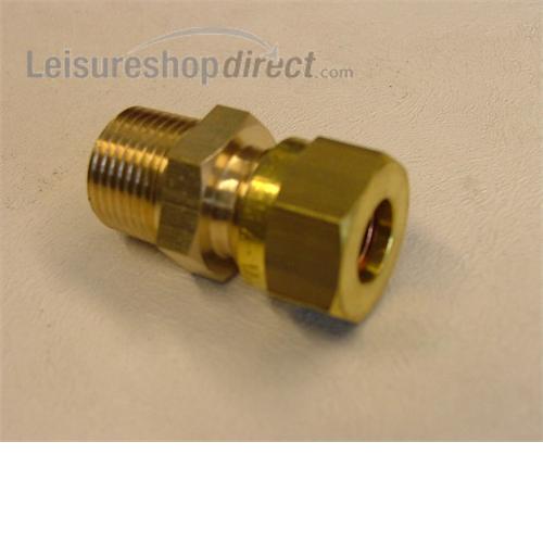 Gas Coupling 3/8" MT x 8mm comp Gas Compression Fittings and olives