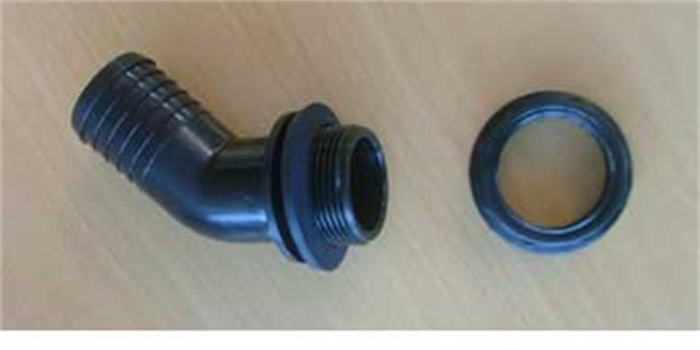 Tank Fitting 40mm Angled inlet RV tanks