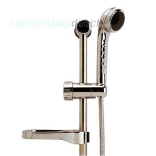 Shower head and riser, chome Caravan Showers + Motorhome Shower