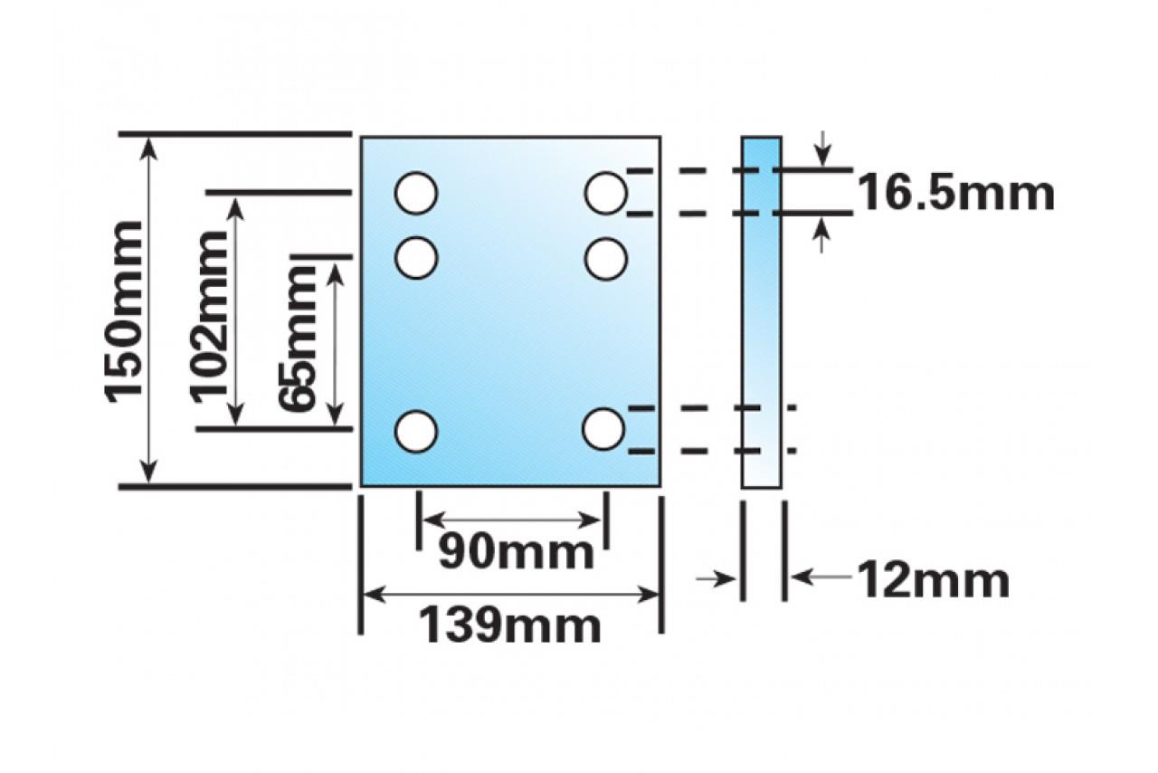 Maypole Drop Plate 4 inch 6 hole Drop Plates