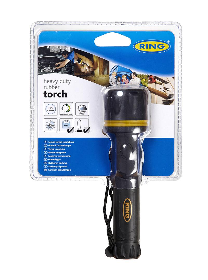 Heavy Duty Rubber LED Torch | Torches and Battery Lanterns
