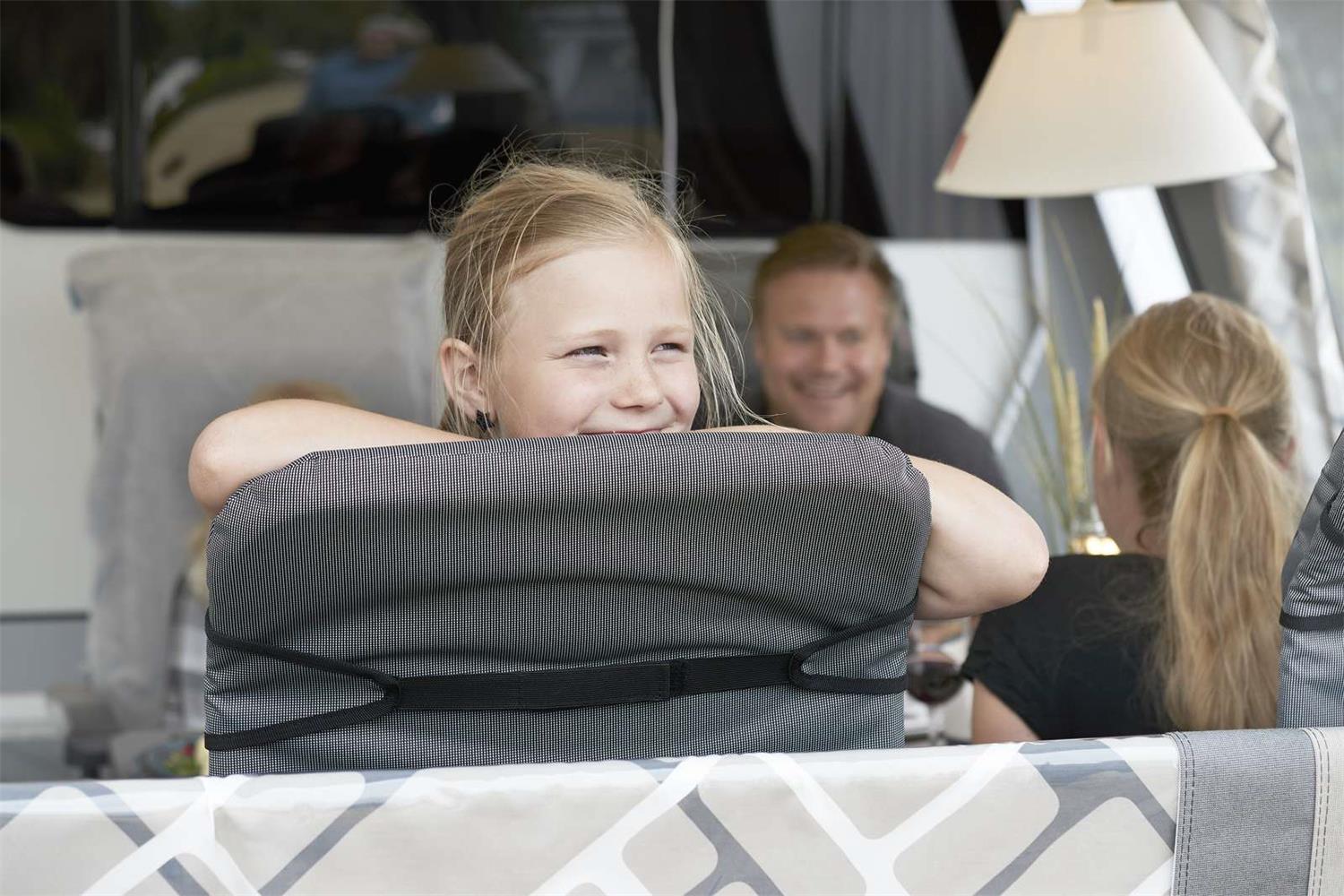 Isabella Thor Chair Dark Grey Light Grey Blue