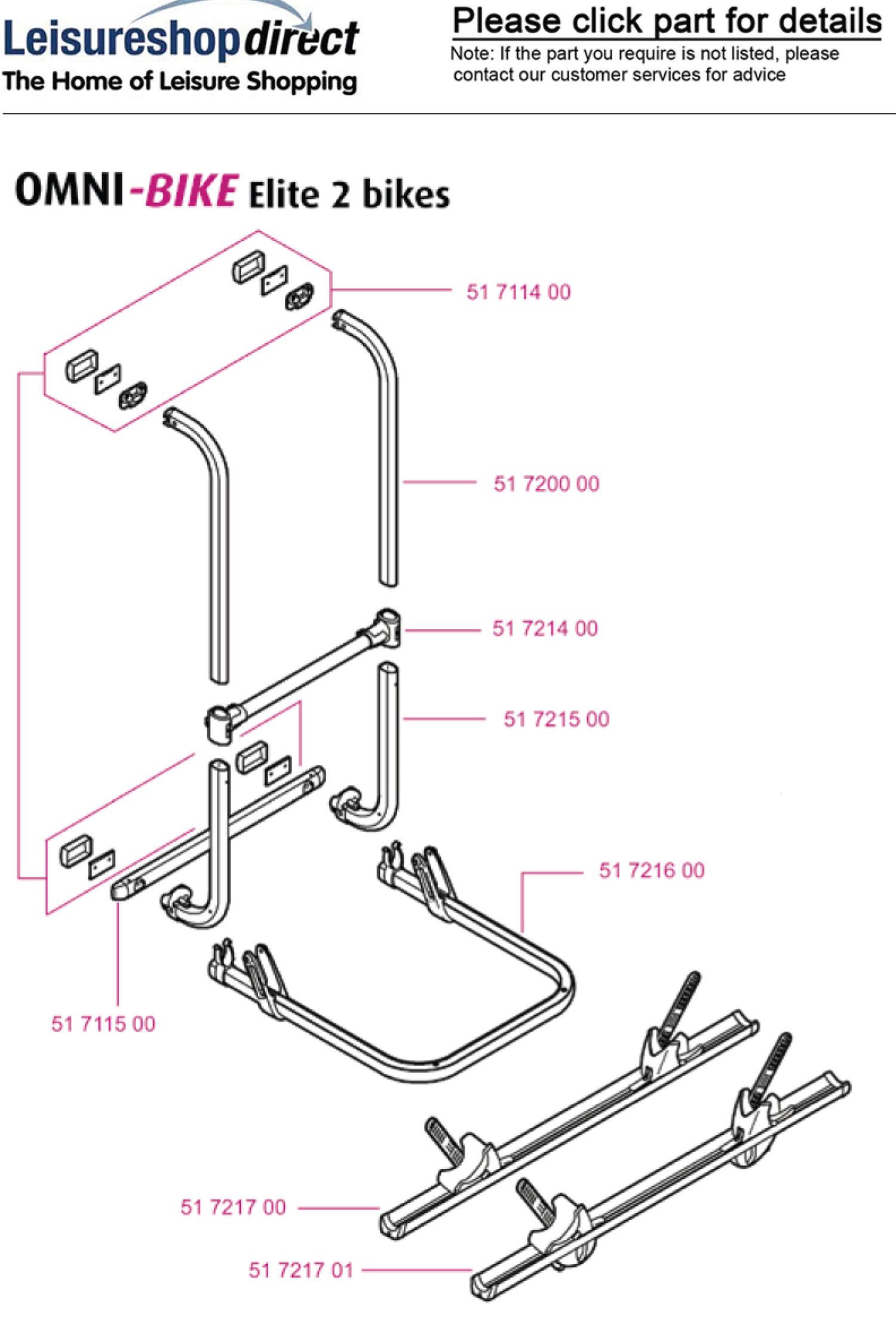 Omni-Bike Elite Bike Carrier Spare Parts, | Leisureshopdirect