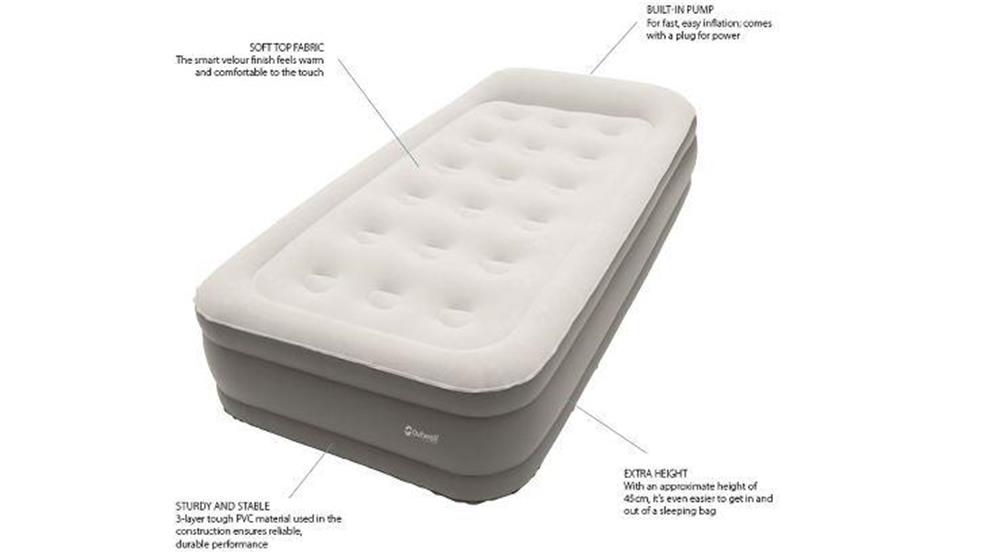 Outwell Flock Superior Double Air bed with builtin pump Airbeds and