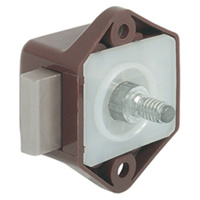 Mini Push Button Lock 15mm Brown
