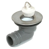 Sink Waste 3/4" Angled, Stainless Flange