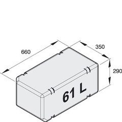 Vetus Plastic Diesel Fuel Tank - 61 Litre