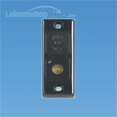Architrave 12 volt & TV Socket - Black