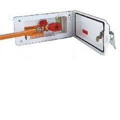 Reich Gas Supply Box, Lock and Valve - pure white