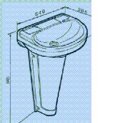 Plastic Double Skin Sink Basin Pedestal