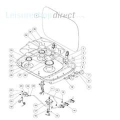 Spinflo Argent 3 Burner Hob Spare Parts