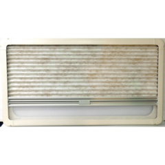 Dometic Seitz Pleated Blind 900x400 - Aluminium frame/Sand fabric