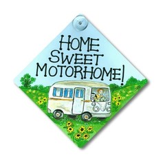Home Sweet Motorhome Smiley Window sign