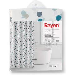Rayen Shower Curtain White & Green Dot