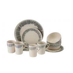 Vango Bamboo 4 Person Dining Set - Grey Stripe