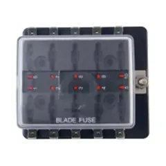 10 Fuse Fusebox with RED Light