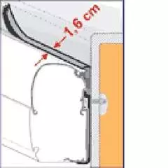 Fiamma Rain guard - standard - 1.1cm (per metre)