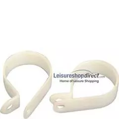 Pipe Clips White 1 Inch - 25mm - Pack of 5