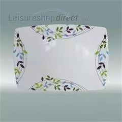 Spring Leaf Melamine Serving Platter 14$$$ Rectangular