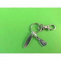 Surfboard and fin (flipper) keyring great christmas/ birthday gift