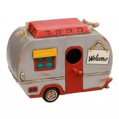 1950s vintage caravan polyresin birdhouse