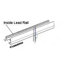 Omnistor 5002 Awning Inside Lead Rail White 1.9m