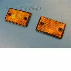 Amber Rectangular Reflectors - Pair
