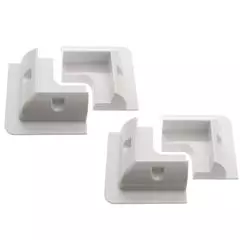 AG ABS White Solar Panel Corner Mounts x 4