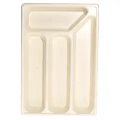 AG Plastic Cutlery Tray with 4 Compartments 356 x 243mm (Barley White)