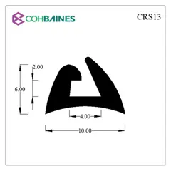 Awning rail rubber - Grey