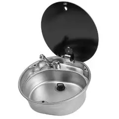 CAN Round Sink with Glass Lid 407mm Dia