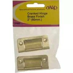 Cranked Hinge Brass Finish