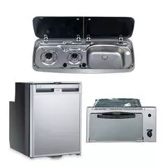 Dometic Fridge, Grill, Hob/Sink Unit Bundle (Sink on Right, 9222 Model)