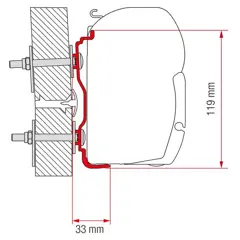 Fiamma Adapter Hymer 2016 400 (98655Z062)