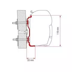 Fiamma Adaptor Hymer 2016 350