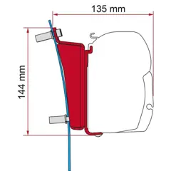 Fiamma F45 Bracket Kit for Ford Transit H3 (LHD EU Vans Only)