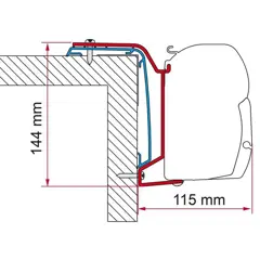Fiamma F45s Bracket Kit for Rapido Series S6 606F from 2024 On