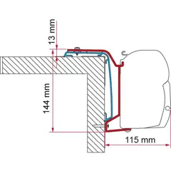 Fiamma F45s Bracket Kit for Rapido Series S6 686F from 2024 On