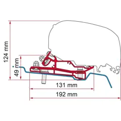 Fiamma F80s Bracket Kit for Ford Transit H3-L3 RHD Vehicles
