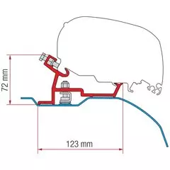 Fiamma Kit Ducato/Jumper/Boxer (H2-L2 ~~~ L3) 2006 On - F80S (Aluminium)